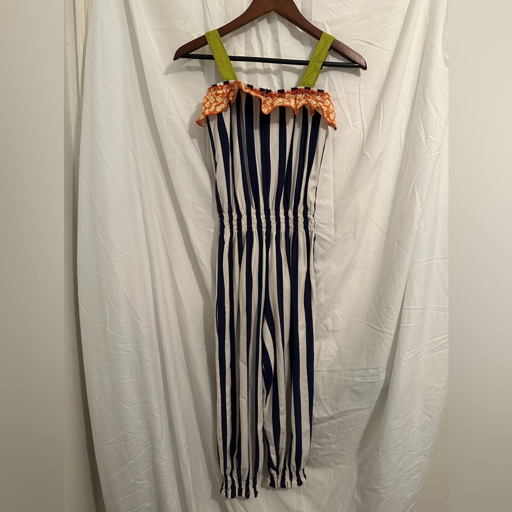 Persnickety Navy and White Striped One Piece